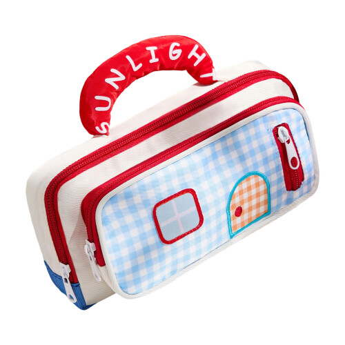 Penbox Etui Kinderen Studenten Desktop Organizers-Rood