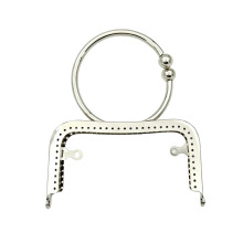 Elegante 12,5 cm gebogen taille O-ringen metalen frame-Zilver