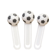 3Pcs 3D Printed Soccer Bookmarks Plastic Bookmarks Textbook