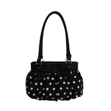 Shoulder Bag for Womens Underarm Bag Trendy Faux Leather-Black