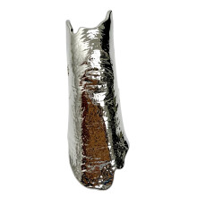 Trendy Adjustable Open Ring With Artful Wrinkled Texture-Silver