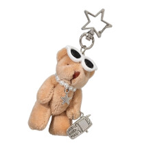 Stylish Bear Charm With Metal Hook Bag Pendant Fashion-Brown