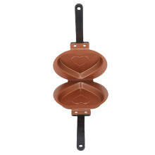 Kuchen-Grillpfanne Ti-Stahl Gold 600 g doppelseitig