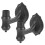 Lamp Holder for Wall Lighting Outdoor Black 2 pcs 1
