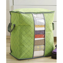 Sac de rangement antivol avec fenêtre transparente et poignées de transport pour couvertures, couettes et linge de lit – Compatible avec