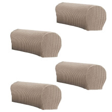 Ensemble de 4 housses d'accoudoirs en tissu extensible doux et antidérapant
