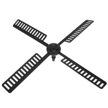 Conjunto de pás para turbina eólica solar – Plástico preto, 40x40cm