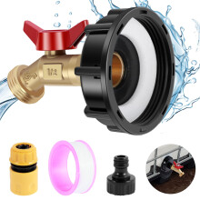 Adaptateur pour réservoir d'eau IBC en laiton sans plomb 275-330 gal