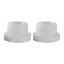 White Rubber Pool Ladder End Caps 2 pcs