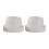 White Rubber Pool Ladder End Caps 2 pcs 1