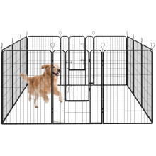 Parque para Perros Negro 80 x 1.5 x 120 cm