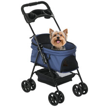 Cochecito para Mascotas Azul 67 x 45 x 96 cm