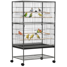 Jaula para Pájaros Gris 78 x 52 x 132 cm
