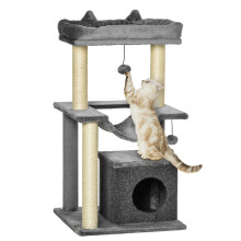 Árbol para Gatos Gris 48 x 48 x 90 cm