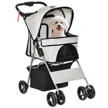 Cochecito para Mascotas Gris 77 x 45 x 99.5 cm