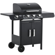 Barbacoa de Gas Negro 110 x 50 x 100 cm