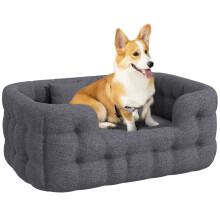 Cama para Mascotas Gris 90 x 60 x 35 cm