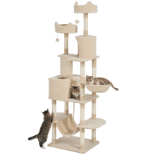 Árbol para Gatos Beige 60 x 50 x 206 cm