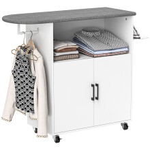 Mueble de Planchar Blanco 125 x 43.5 x 102.5 cm