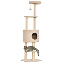 Rascador para Gatos Beige 45 x 40 x 148 cm