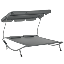 Tumbona Doble Gris 200 x 175 x 134 cm