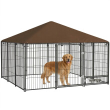 Parque para Perros Negro 211 x 211 x 151 cm