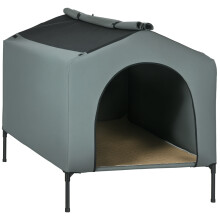 Caseta para Perros Gris 130 x 85 x 95 cm