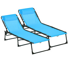 Tumbonas Reclinables Azul 197 x 58 x 30 cm