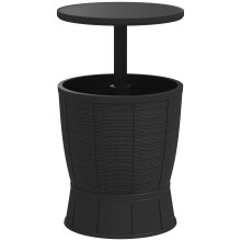 Mesa Nevera Exterior Negro 49 x 49 x 84 cm