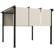 Pérgola de Jardín Beige 297 x 297 x 238 cm