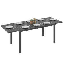 Mesa Jardín Extensible Gris 225 x 85 x 75 cm