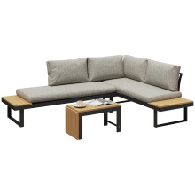 Conjunto de Jardín Gris 160 x 68 x 64 cm