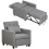 Homcom Sofá Cama Gris 69 x 82.5 x 84 cm 1