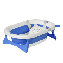 Bañera para Bebé Plegable Azul 81.5 x 50.5 x 23.5 cm