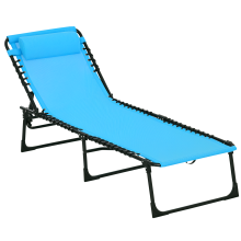 Tumbona Reclinable Azul 189 x 58 x 30 cm