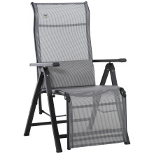 Tumbona Plegable Gris 70 x 65 x 111 cm