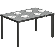 Mesa Comedor Jardín Gris 140 x 90 x 74 cm