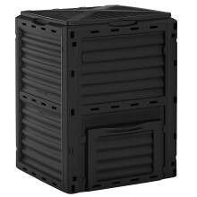 Compostador de Jardín Negro 60.5 x 60.5 x 81.5 cm