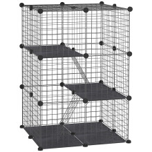 Valla para Mascotas Negro 70 x 70 x 105 cm