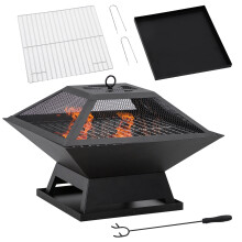 Brasero Exterior Negro 45 x 45 x 34 cm
