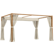 Pérgola de Jardín Marrón 397 x 297 x 225 cm