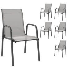 Sillas de Jardín Gris 69 x 51 x 87 cm