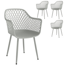 Sillas de Jardín Gris 56 x 51 x 84 cm
