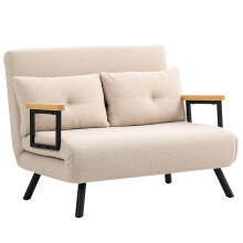 Sofá Cama Doble Beige 102 x 73 x 81 cm