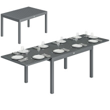 Mesa Jardín Extensible Gris 270 x 90 x 75 cm