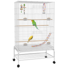 Jaula para Pájaro Blanco 79 x 49 x 133 cm