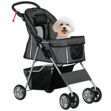 Cochecito para Perros Gris 75 x 45 x 97 cm