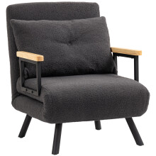 Sofá Cama Individual Gris 63 x 73 x 81 cm