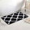 Kayannuo Polyester Floor Mat 60x40cm Black 4