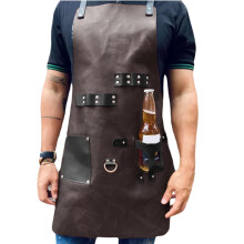 Flexible PU Leather Apron Perfect For Cooks And Barbecue-1